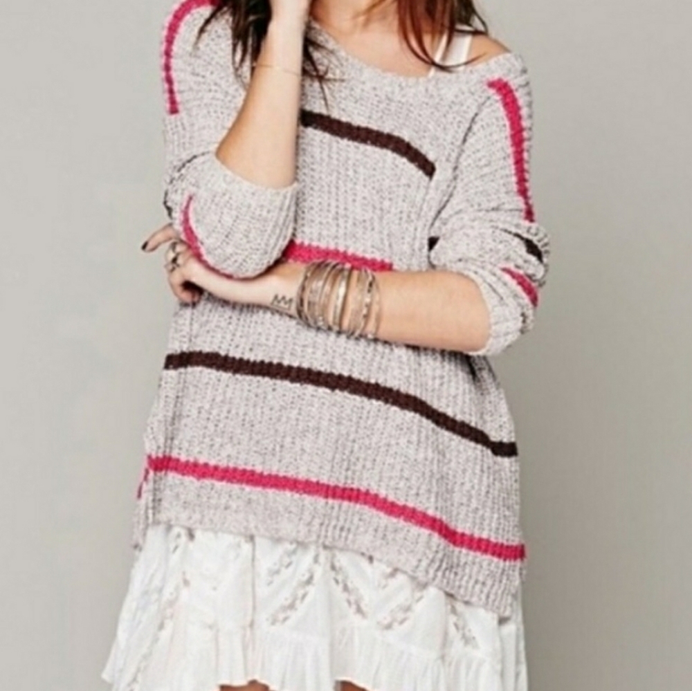 Free People Oversized Knit Sweater Size XS